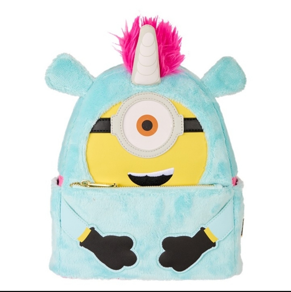 Minions Fluffy Unicorn Loungefly Mini Backpack